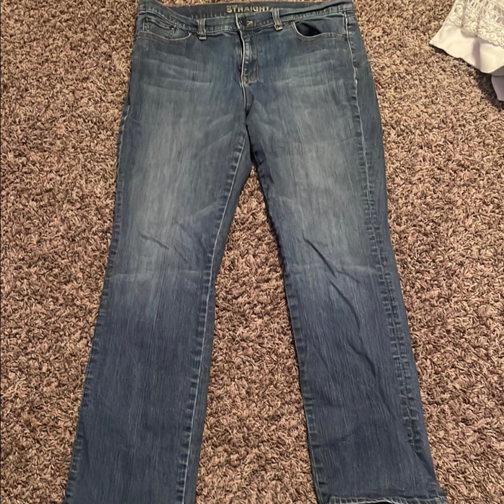 Women's Straight Leg Jeans - Blue